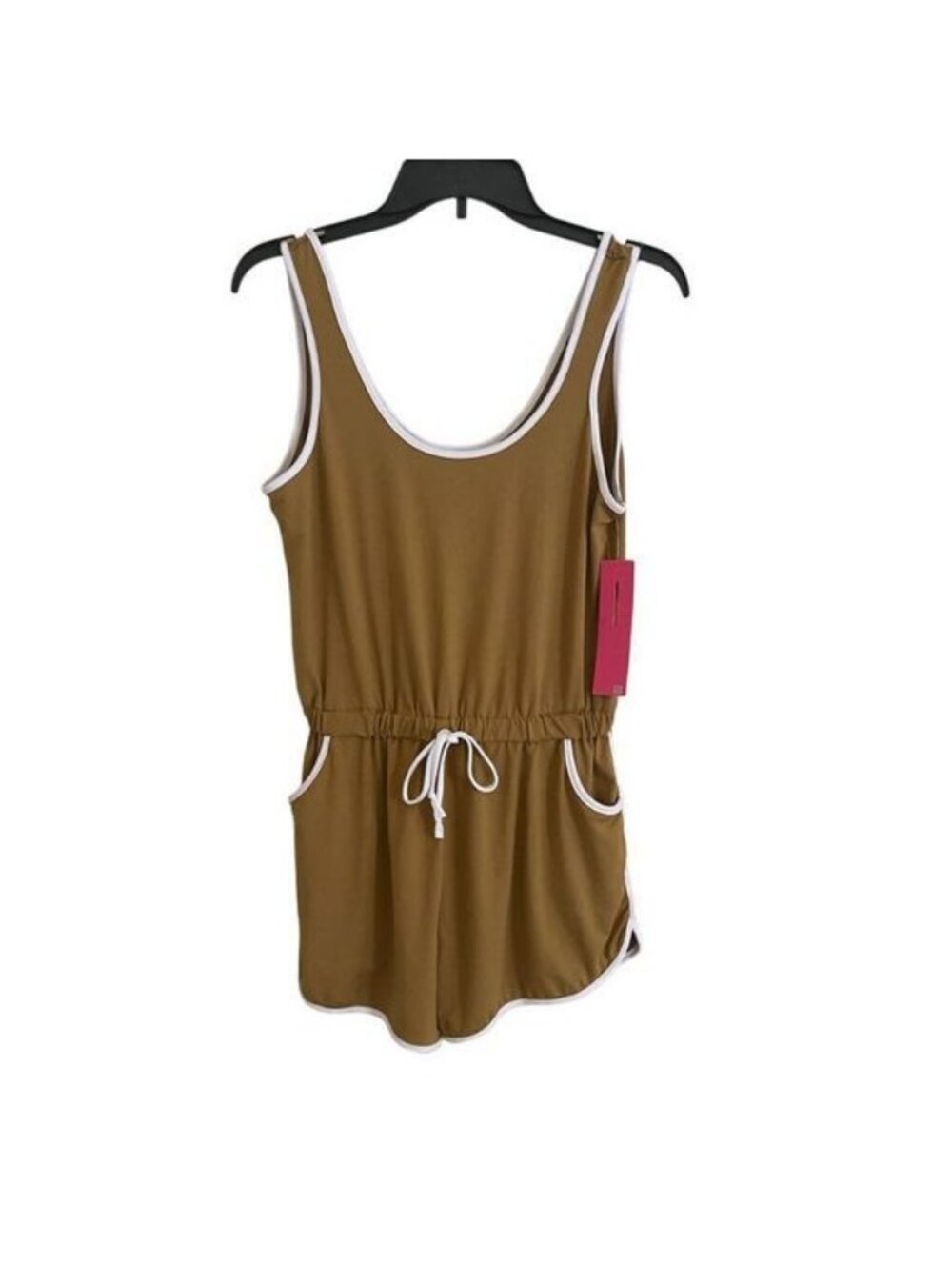 Shosho Women Drawstring Waist Sleeveless Romper Size S